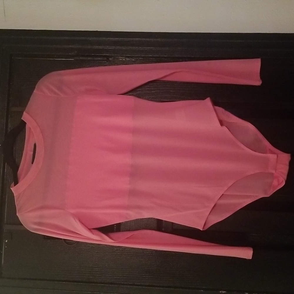Women's Private Invite Hot Pink Sheer Bodysuit; Size Large; NWOT
